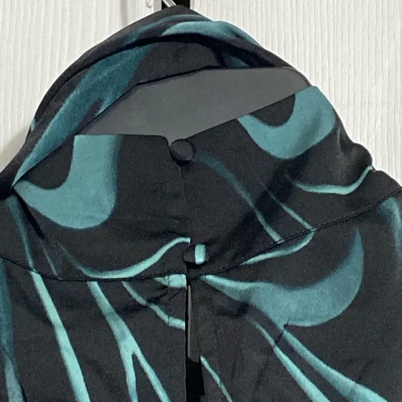 Worthington NWT black & green blouse top shirt size LARGE - Picture 7 of 12